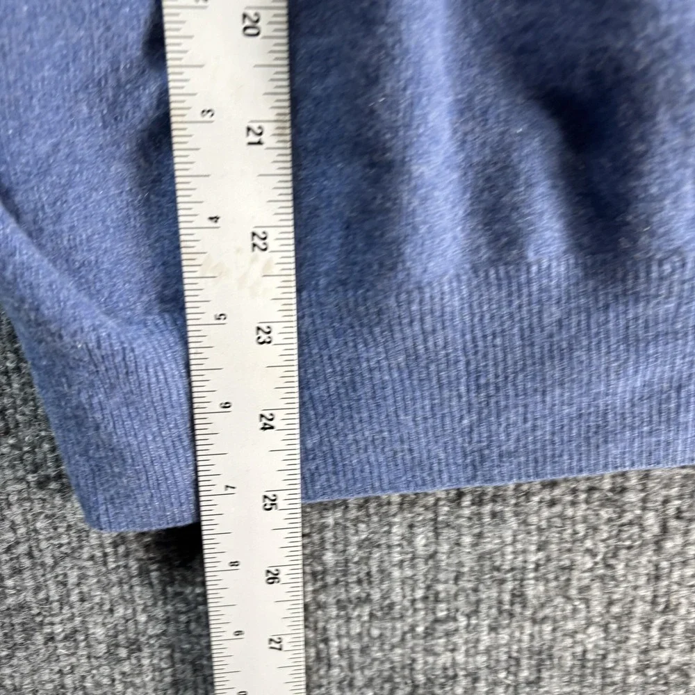 Mantovani Studio Sweater Mens Large Blue Cashmere‎ V Neck Knit Pullover Italy